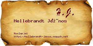 Hellebrandt János névjegykártya